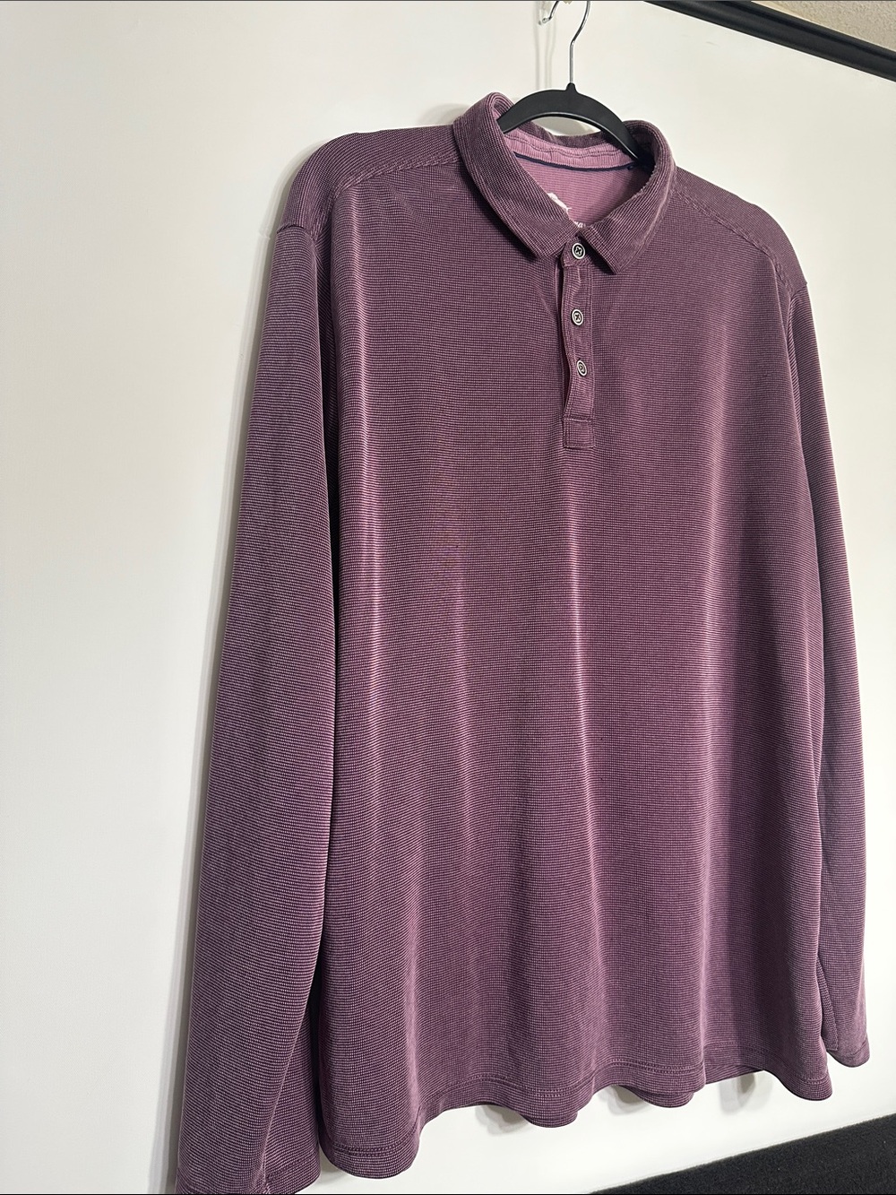 Tommy Bahama Men's Long Sleeve Polo Shirt size XL Mauve Purple - Picture 2 of 16